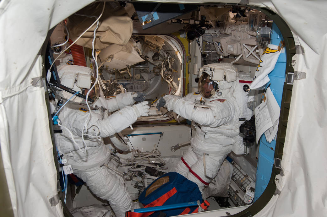 Astronauts Chris Cassidy and Luca Parmitano