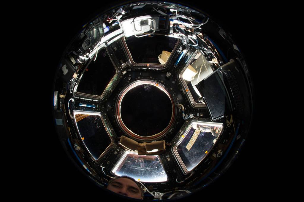 Fisheye View of Station’s Cupola