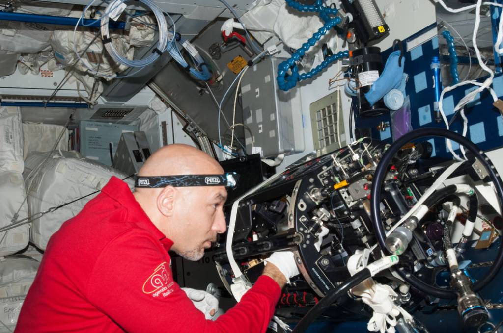 Luca Parmitano Works in the Harmony node