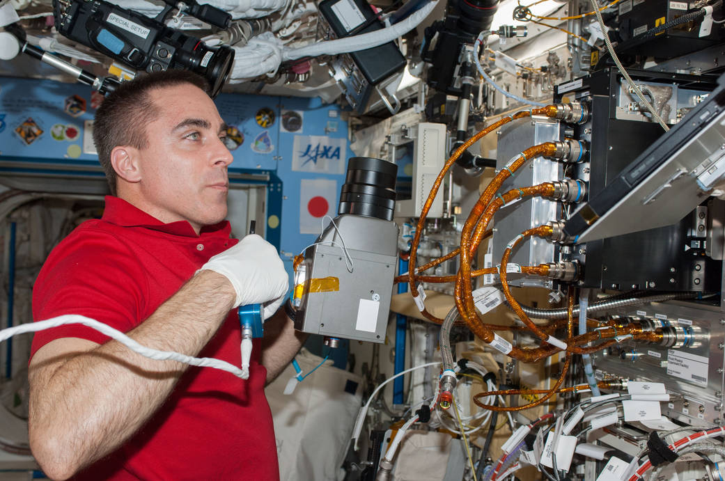 Astronaut Chris Cassidy With Marangoni Inside