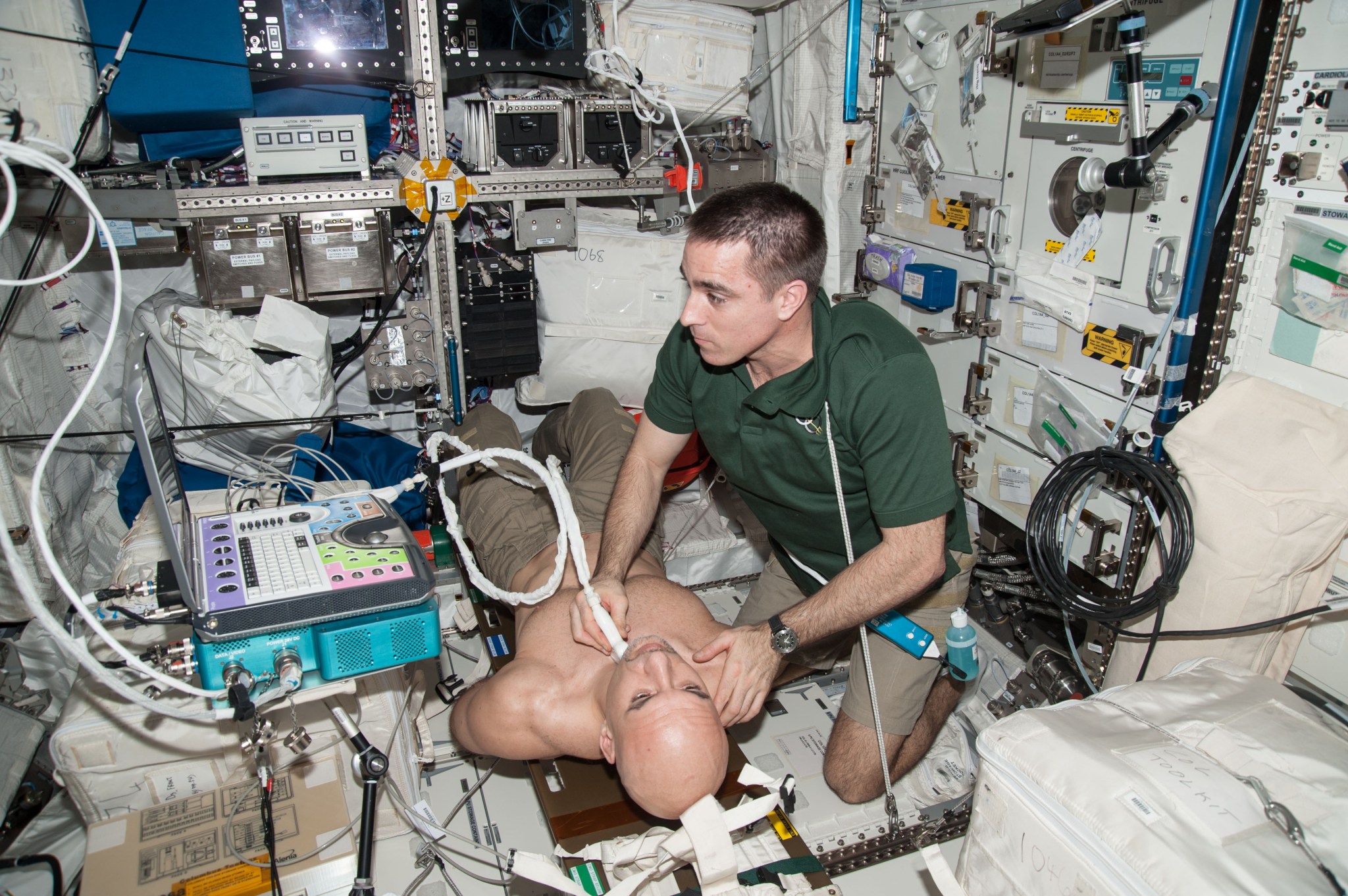 ultrasound on European Space Agency astronaut