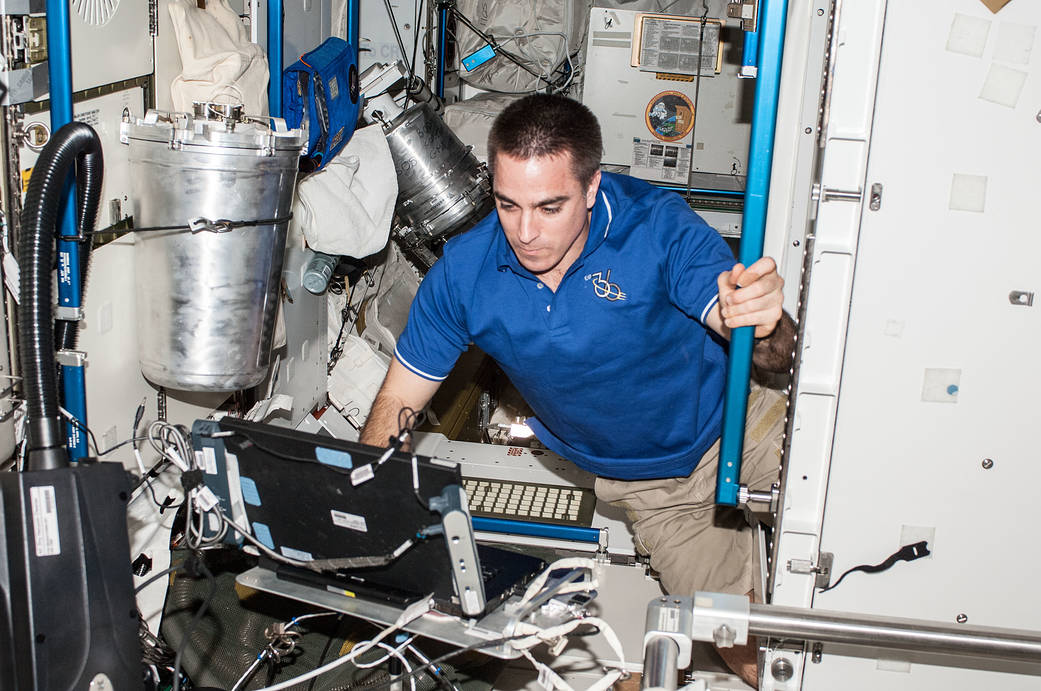Astronaut Chris Cassidy in Station's Tranquility Node