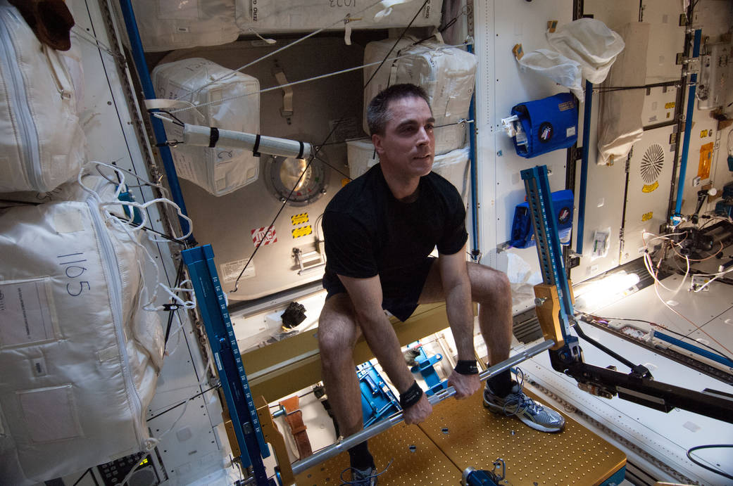 Chris Cassidy Exercises on the ARED