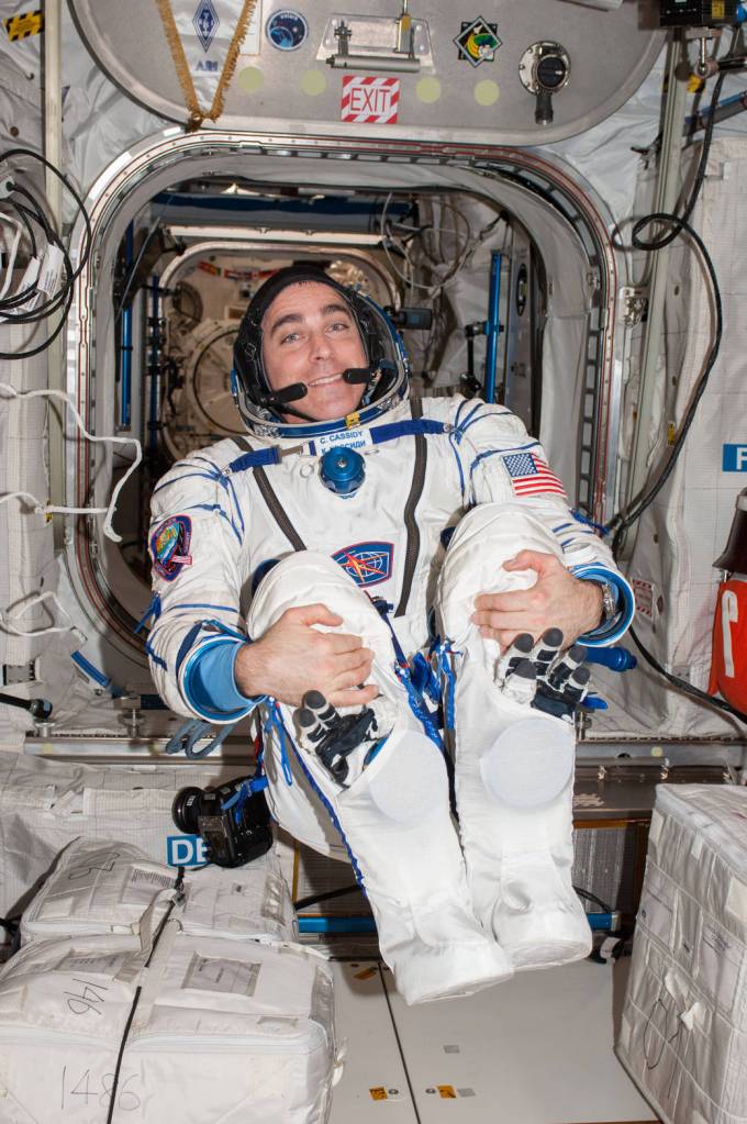 Chris Cassidy Wears a Russian Sokol Suit