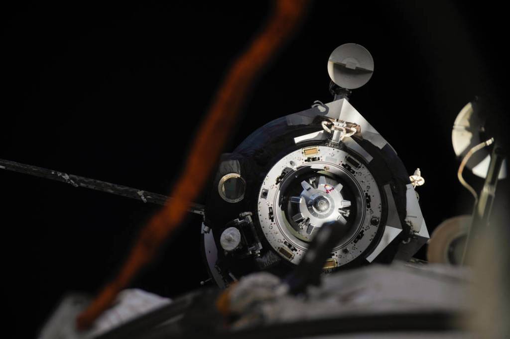 The Soyuz TMA-08M Spacecraft Departs