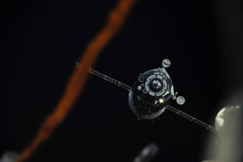 The Soyuz TMA-08M Spacecraft Departs