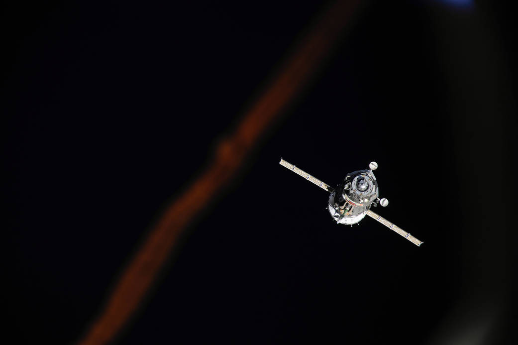 The Soyuz TMA-08M Spacecraft Departs