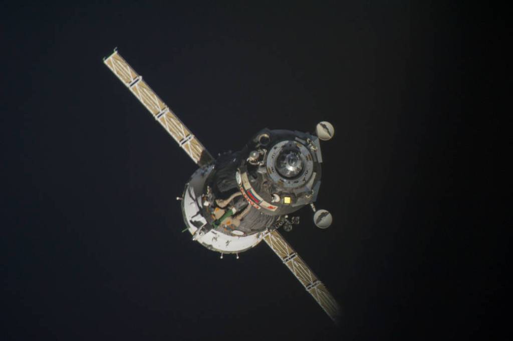 The Soyuz TMA-08M Spacecraft Departs