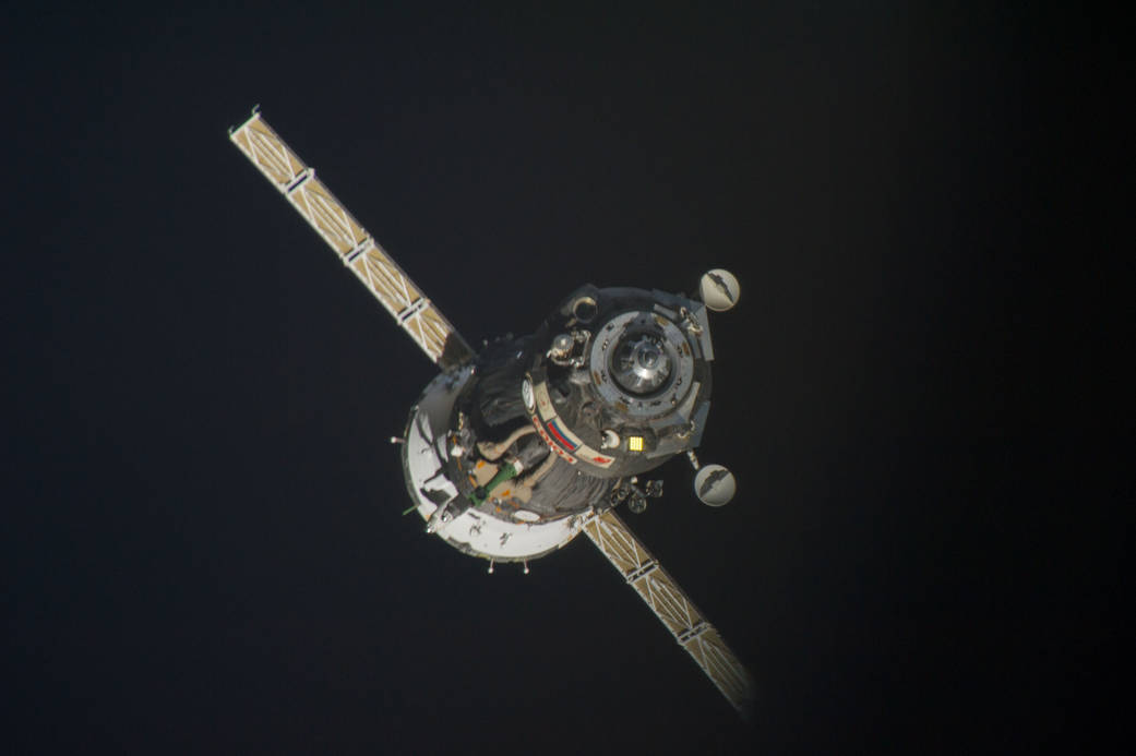 The Soyuz TMA-08M Spacecraft Departs