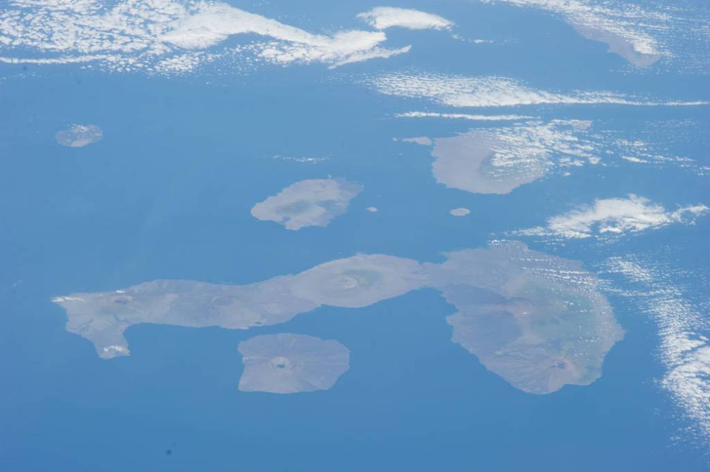 View of Galapagos Islands From Space Station