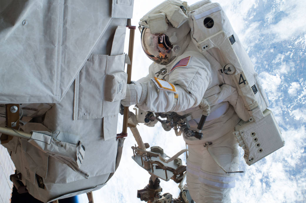 Astronaut Mike Hopkins Participates in Spacewalk