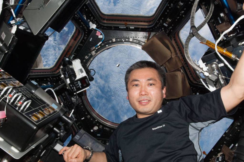 Koichi Wakata Inside the Cupola