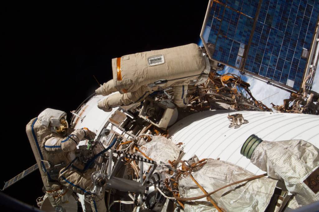 Spacewalkers Oleg Kotov and Sergey Ryazanskiy