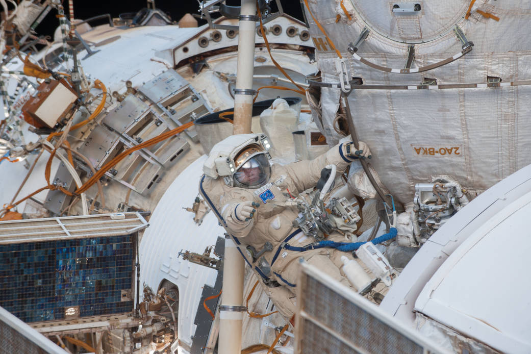 Russian Spacewalker Oleg Kotov