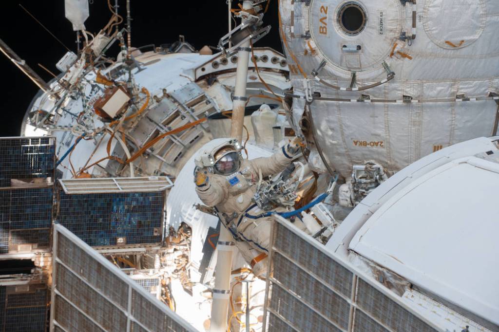 Russian Spacewalker Oleg Kotov