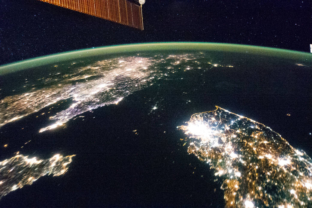 Korean Peninsula Seen From Space Station