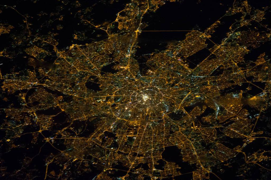 Spiderlike Shape of Moscow, Russia