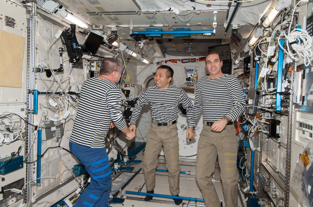 Expedition 38/39 Exchange Handshakes