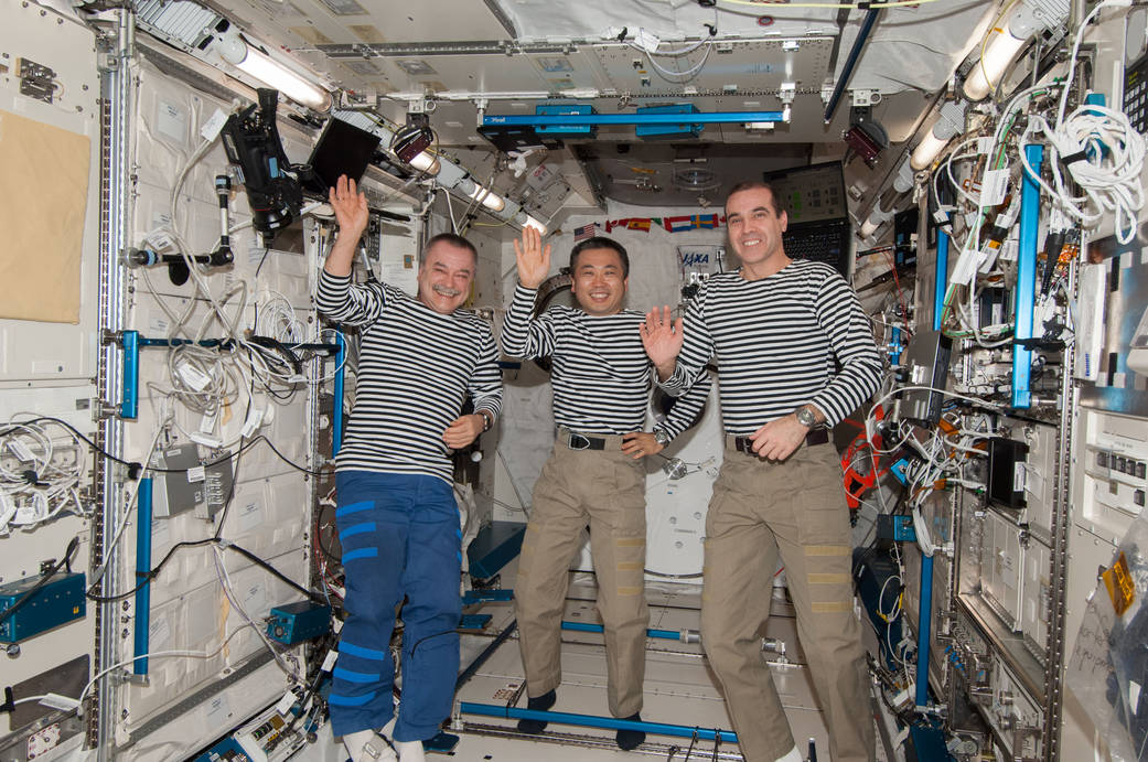 Expedition 38/39 Waves Inside the Kibo