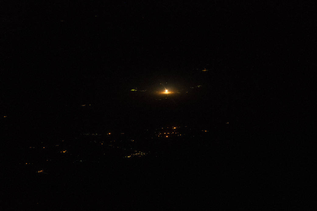 Soyuz TMA-12M Launch Seen From Space