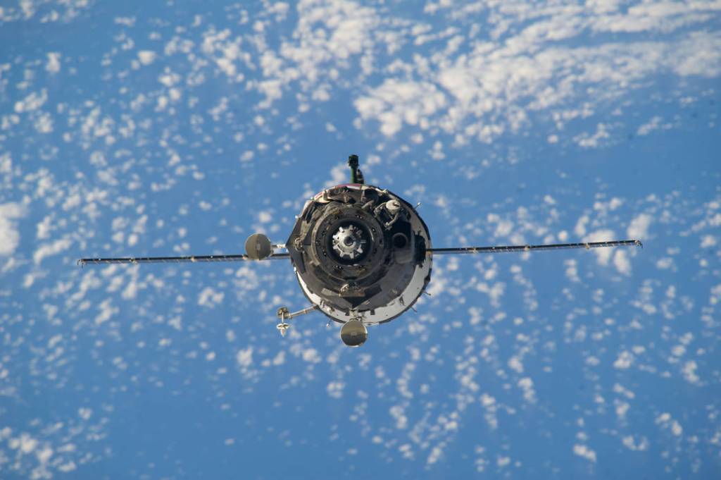 Soyuz TMA-12M Shortly Before Docking