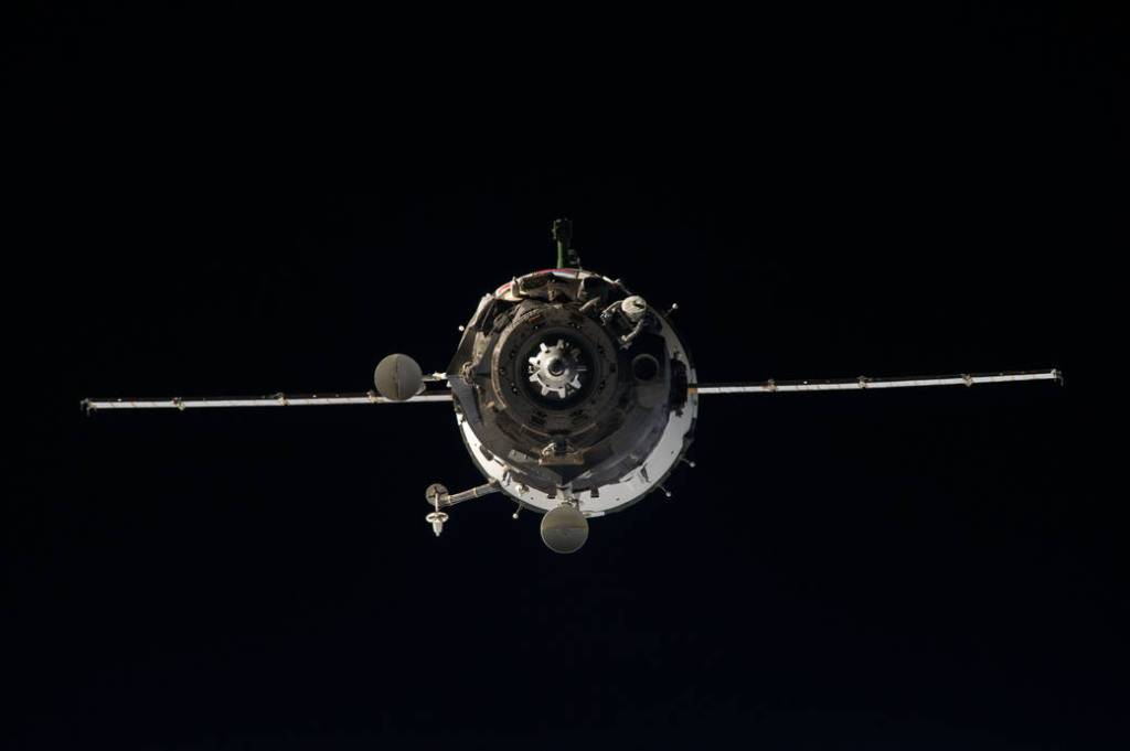 Soyuz TMA-12M Shortly Before Docking