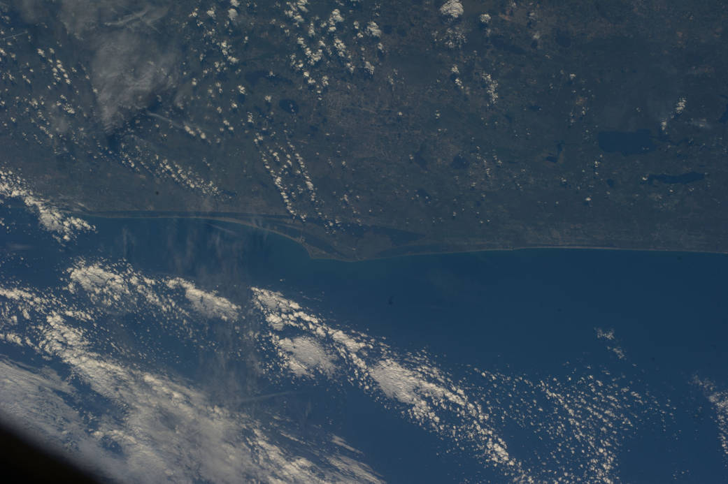 NASA astronaut Steve Swanson captured this view of Cape Canaveral, Florida from the International Space Station, sharing it on I