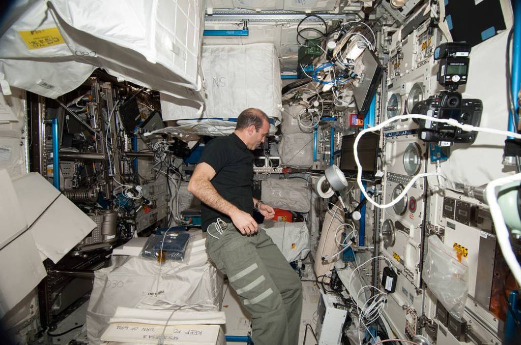 Astronaut Rick Mastracchio in Station’s Columbus Lab