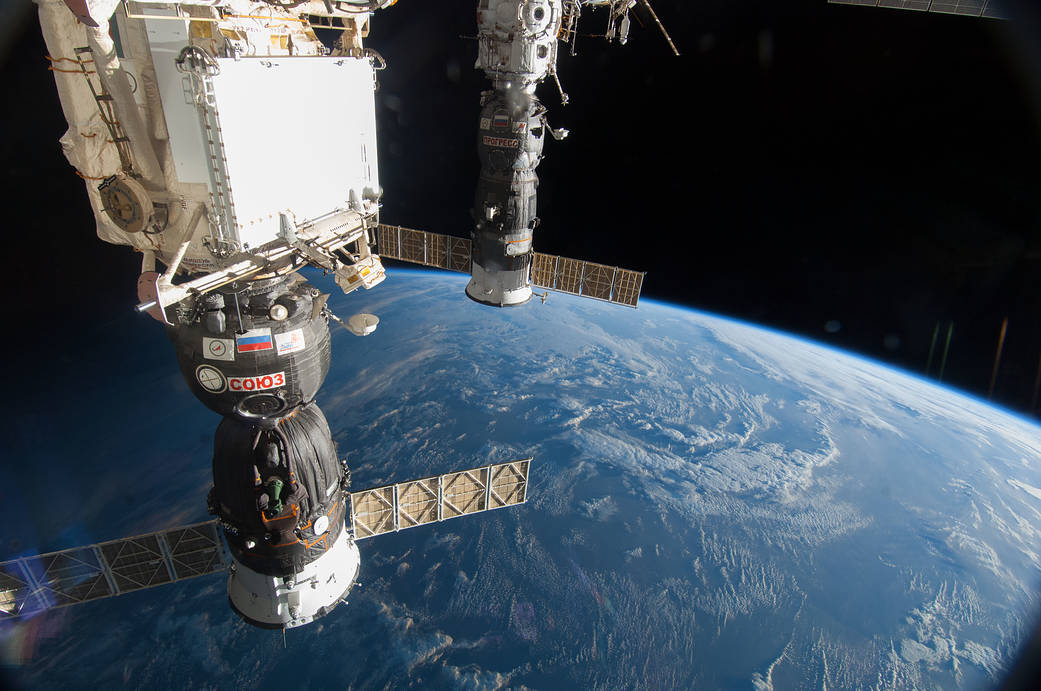 Soyuz and Progress Docked to Space Station