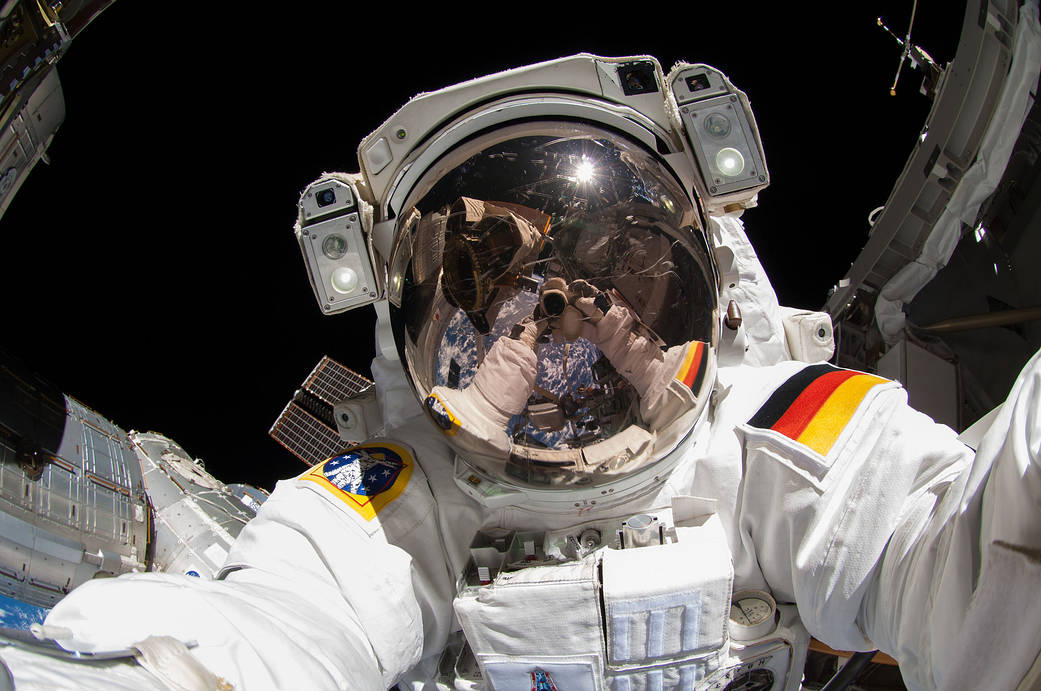 Alexander Gerst Takes a Space Selfie
