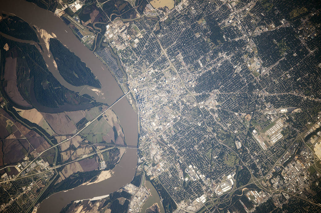 Memphis, Tennesse from space