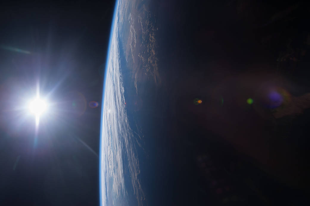 Sunset over the Gulf of Mexico and U.S. Gulf Coast from the ISS.