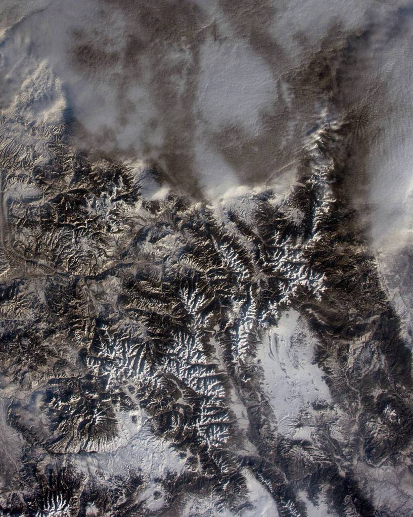 Rocky Mountain National Park Viewed From the International Space Station