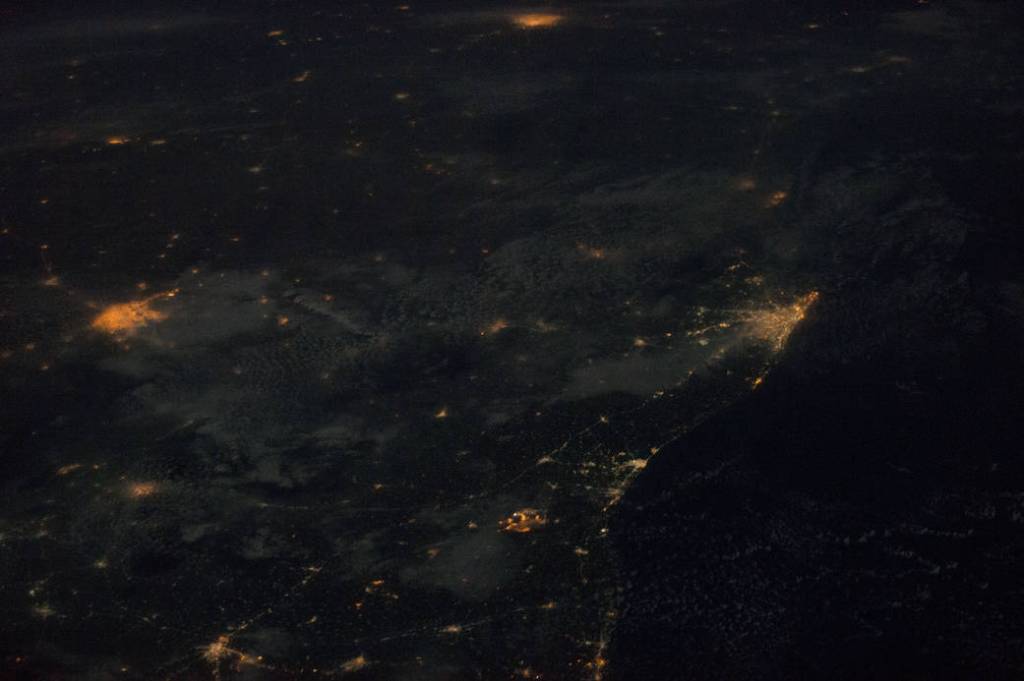 City Lights of the Coast of India and the Maldives