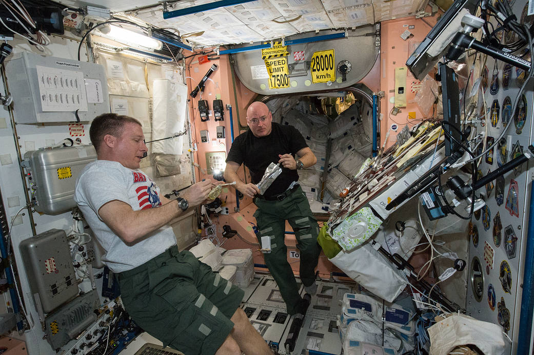 Mealtime on the International Space Station