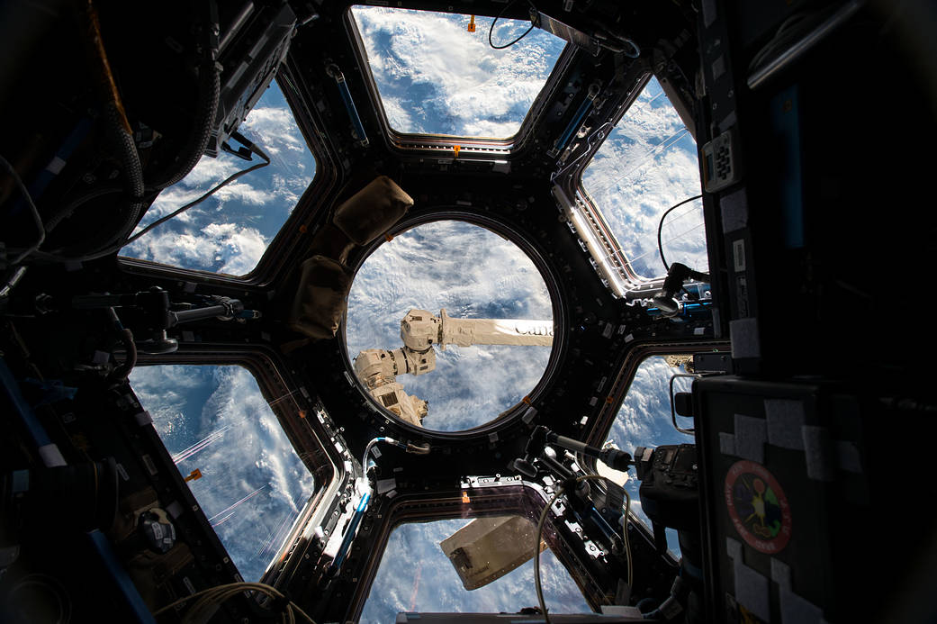 Astronaut Scott Kelly in the Cupola