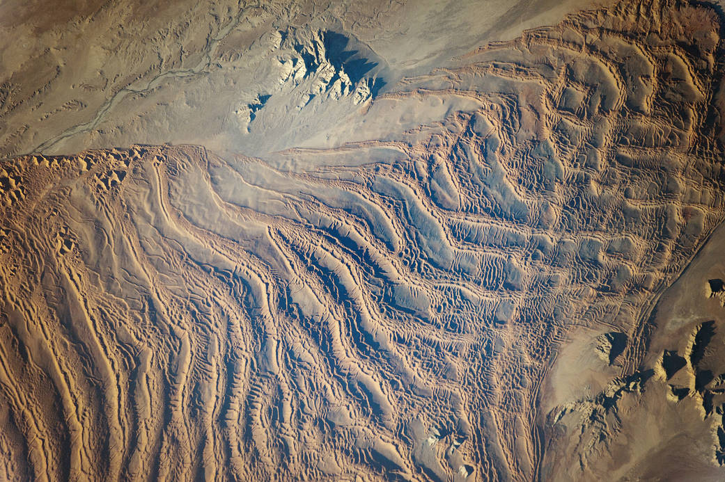 Dunes photographed from low Earth orbit