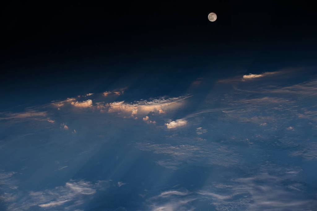 Space Station View of the Full Moon