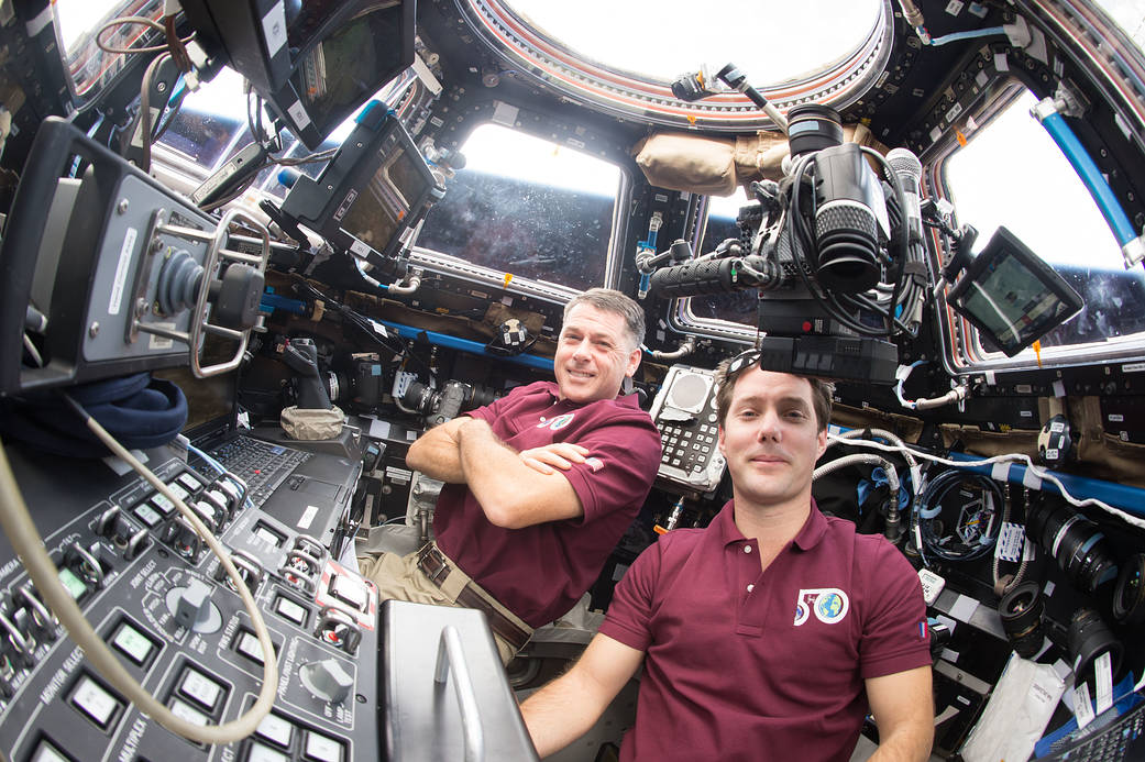 Expedition 50 Astronauts Shane Kimbrough and Thomas Pesquet