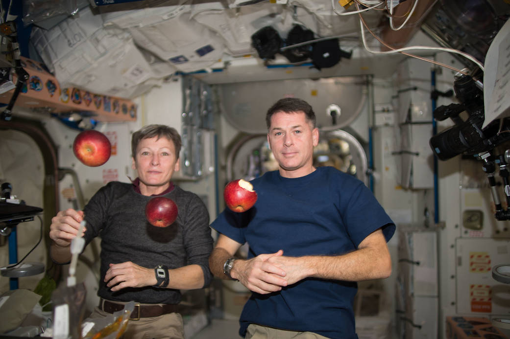 Astronaut Peggy Whitson and Shane Kimbrough