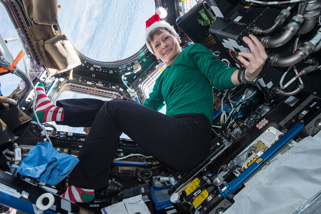 Astronaut Peggy Whitson in the Festive Spirit