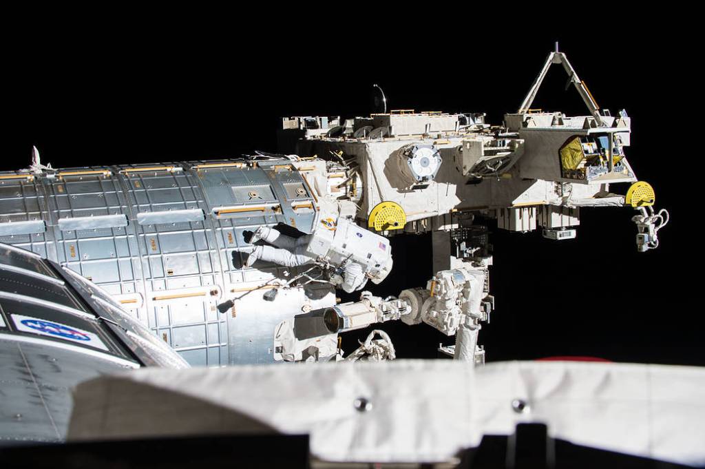 Jack Fischer During 200th Station Spacewalk