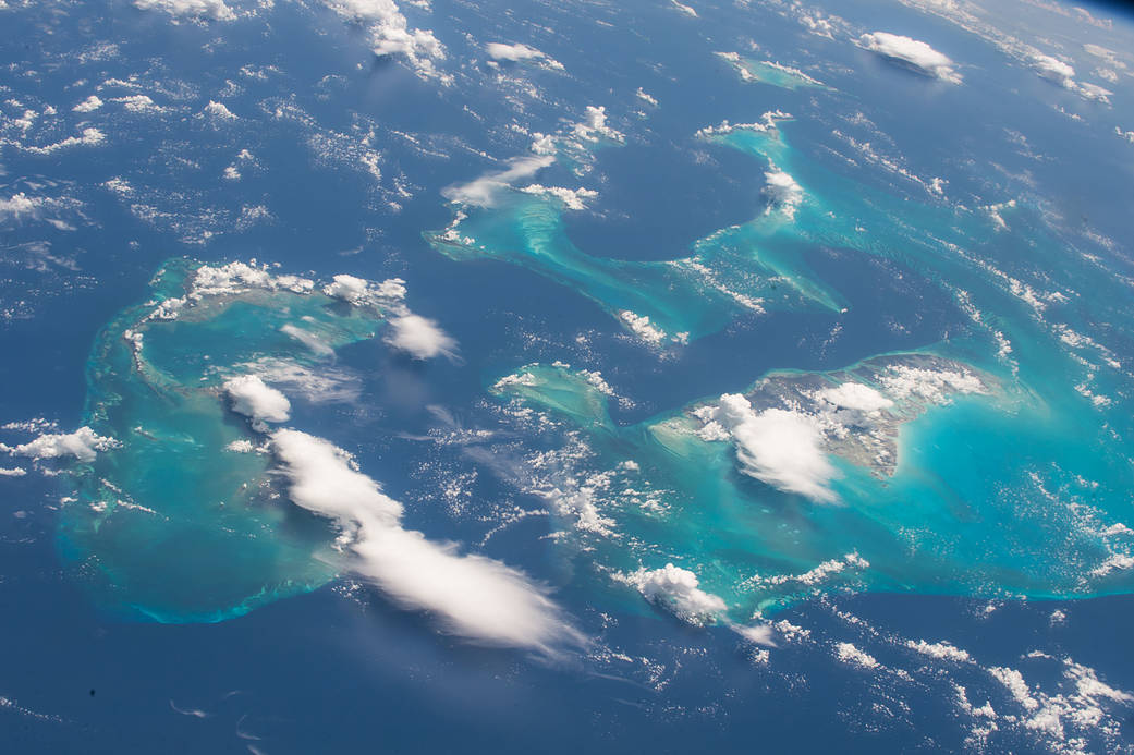 Bahamas photographed from low Earth orbit