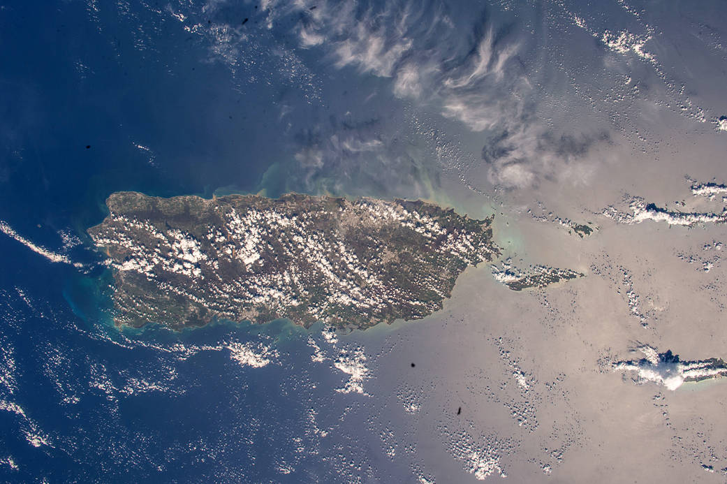 Puerto Rico photographed from low Earth orbit