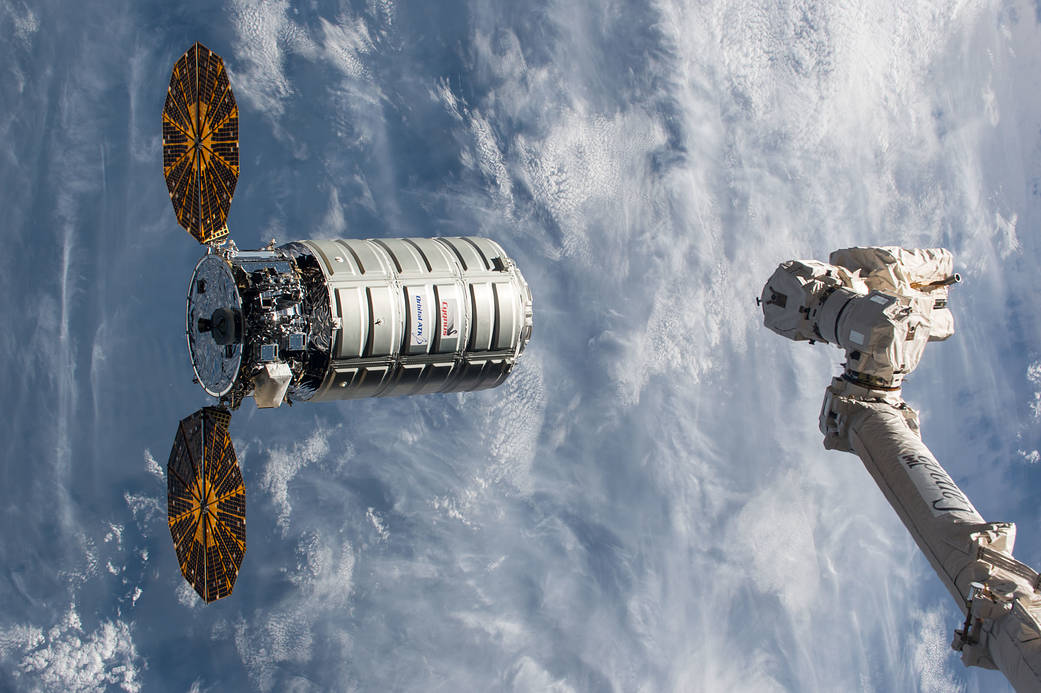 The Cygnus Resupply Ship Approaches the Canadarm2