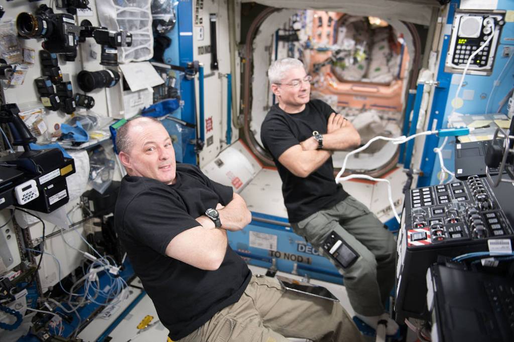 Astronauts Scott Tingle and Mark Vande Hei