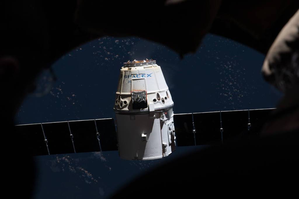 The SpaceX Dragon After Its Release from the Canadarm2