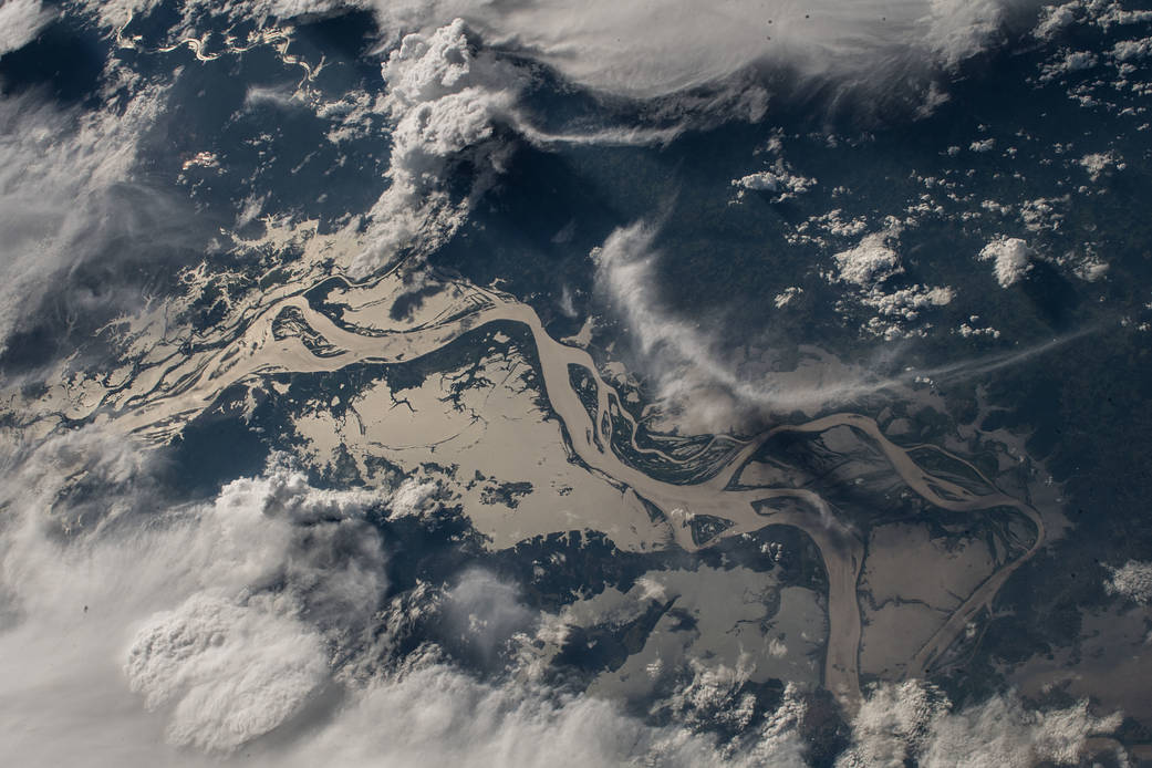 The Amazon River and its surrounding lakes