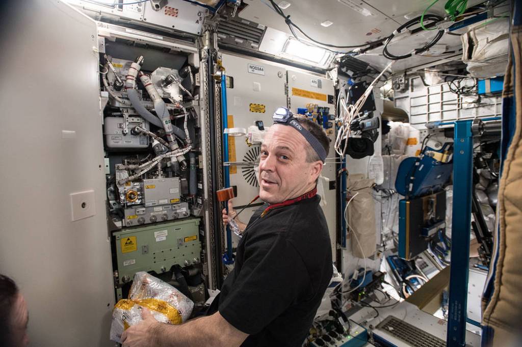 Expedition 56 Flight Engineer Ricky Arnold of NASA