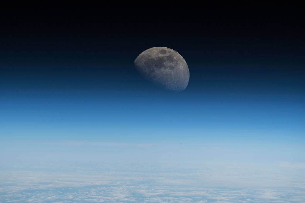 Earth's Moon as seen from the Space Station